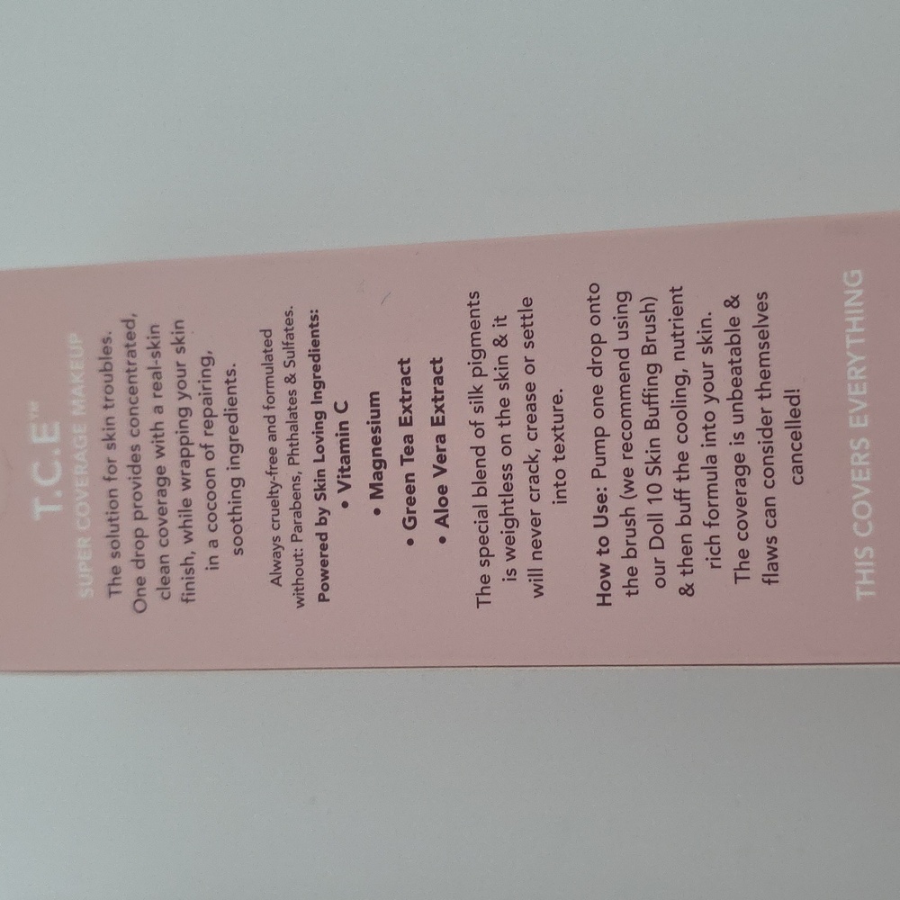 NWT Doll 10 T.C.E Super Coverage In Shade Light With Doll 10 Foundation Brush - Picture 4 of 4